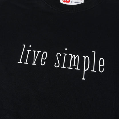 Live Simpleロゴ クルーネック スウェット