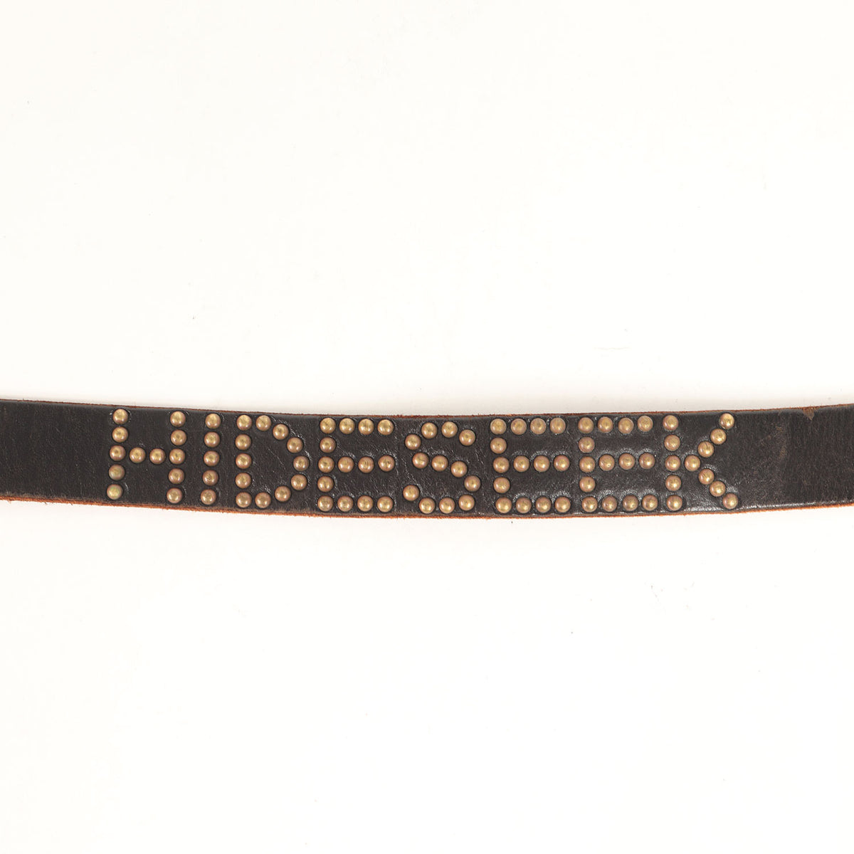 ×HTC ブランドロゴ スタッズ レザーベルト