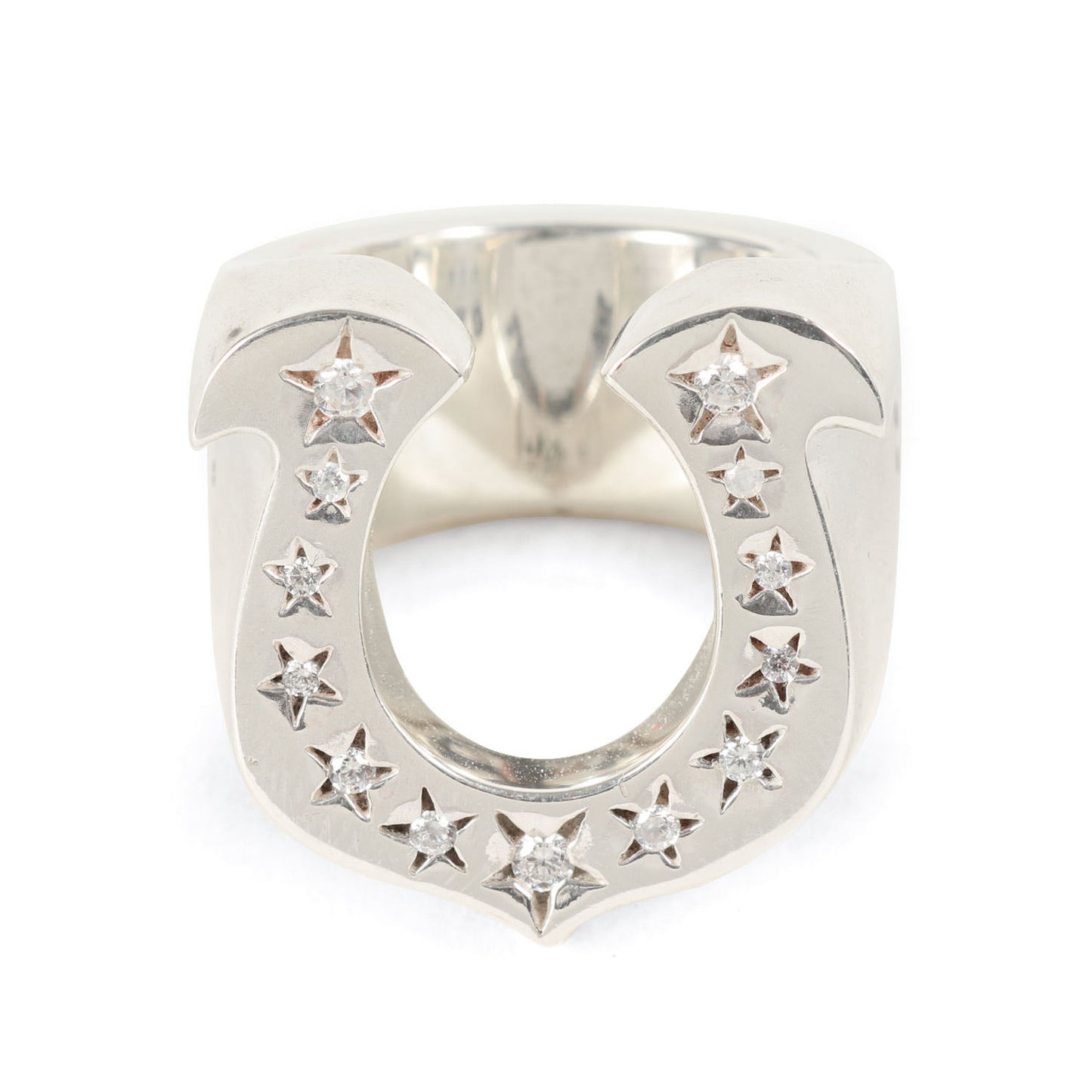 ダイヤ ホースシュー リング(H.S RING SILVER STONE CHICK SIZE)
