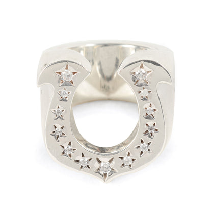 ダイヤ ホースシュー リング(H.S RING SILVER STONE CHICK SIZE)