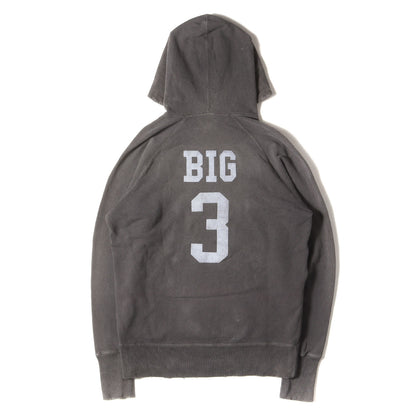 21AW BIGHOLIDAYロゴ ヴィンテージ加工 スウェット パーカー(CALIFORNIA COTTON HOODIE)