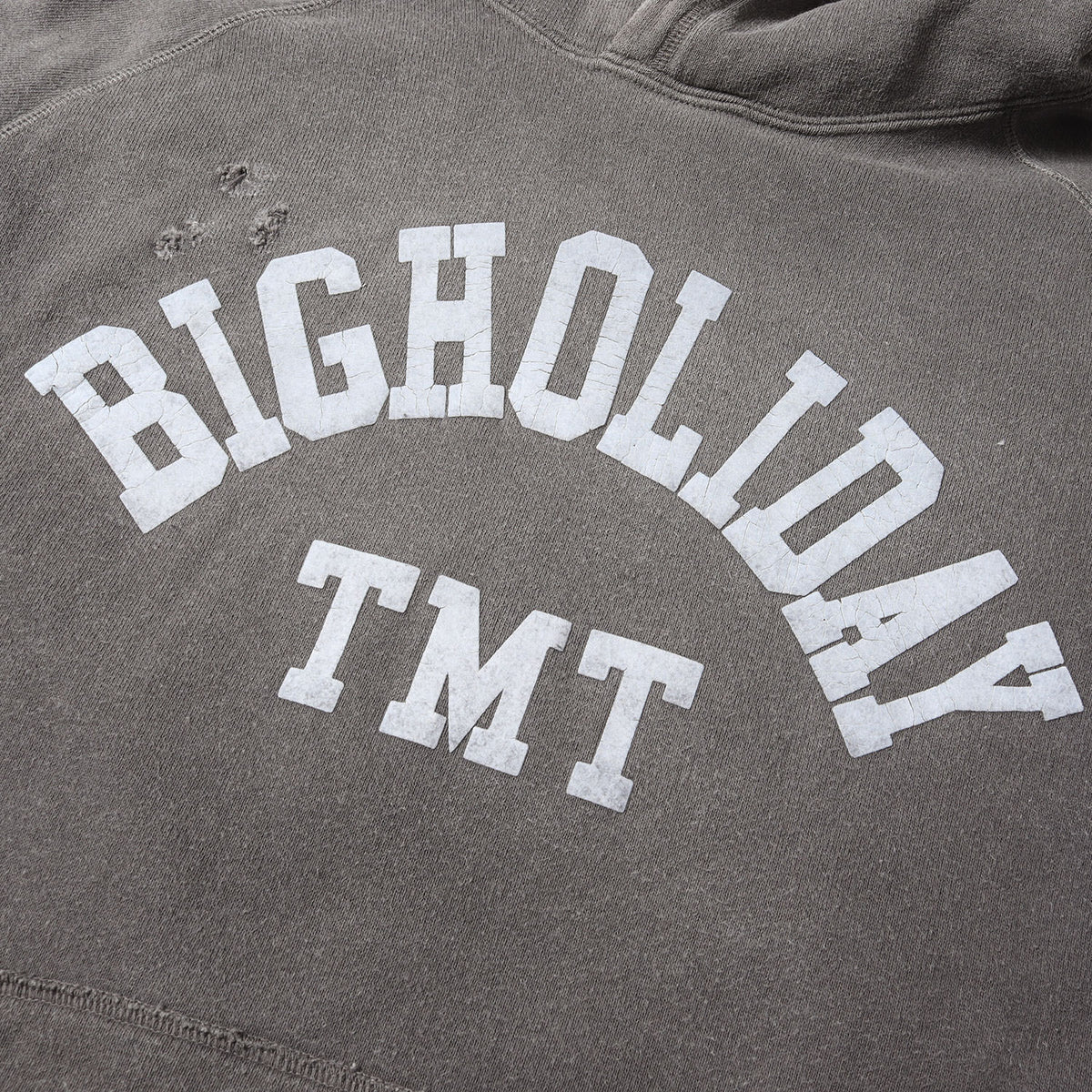 21AW BIGHOLIDAYロゴ ヴィンテージ加工 スウェット パーカー(CALIFORNIA COTTON HOODIE)