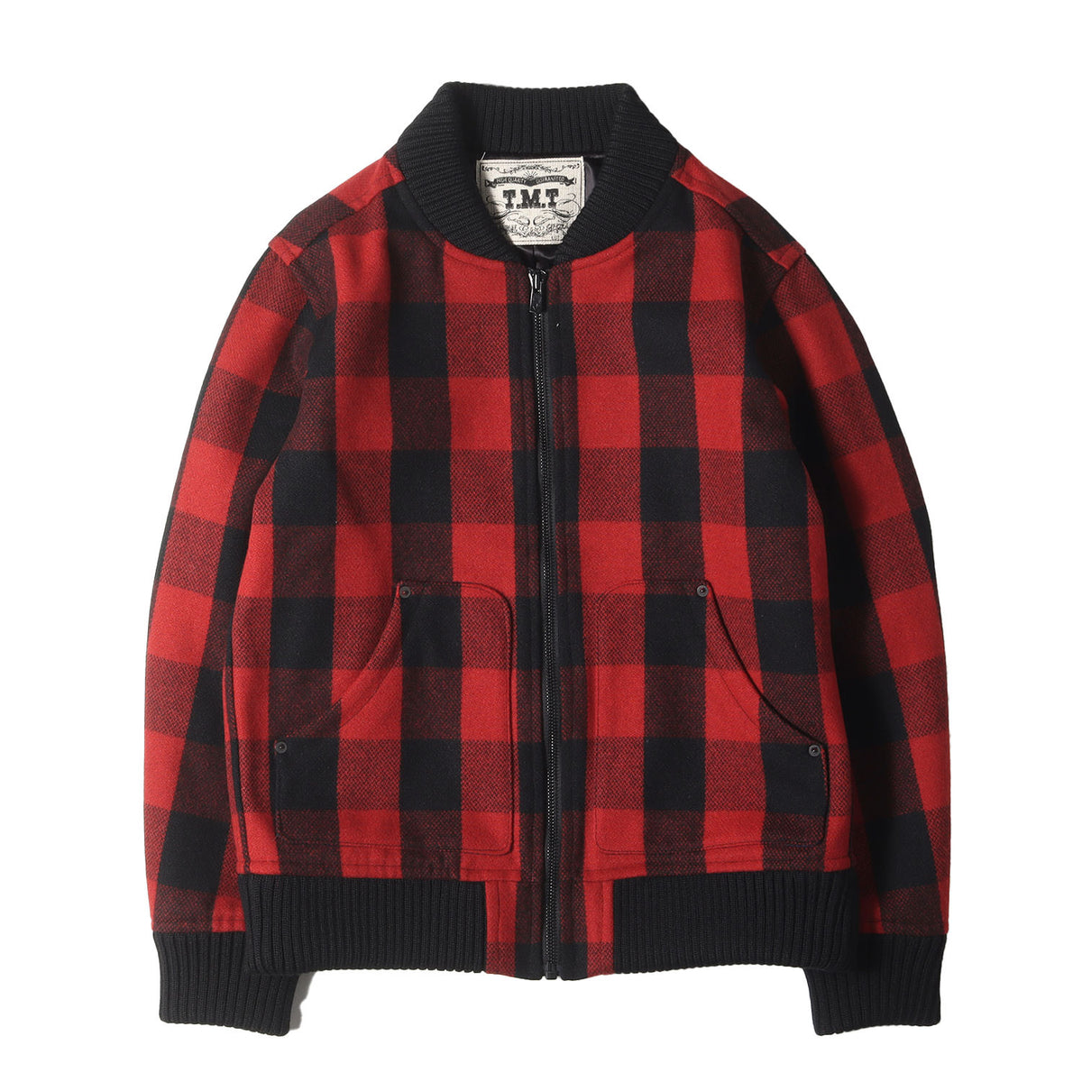 バッファローチェック ウール リブ ジャケット(Buffalo Check Wool Jacket)