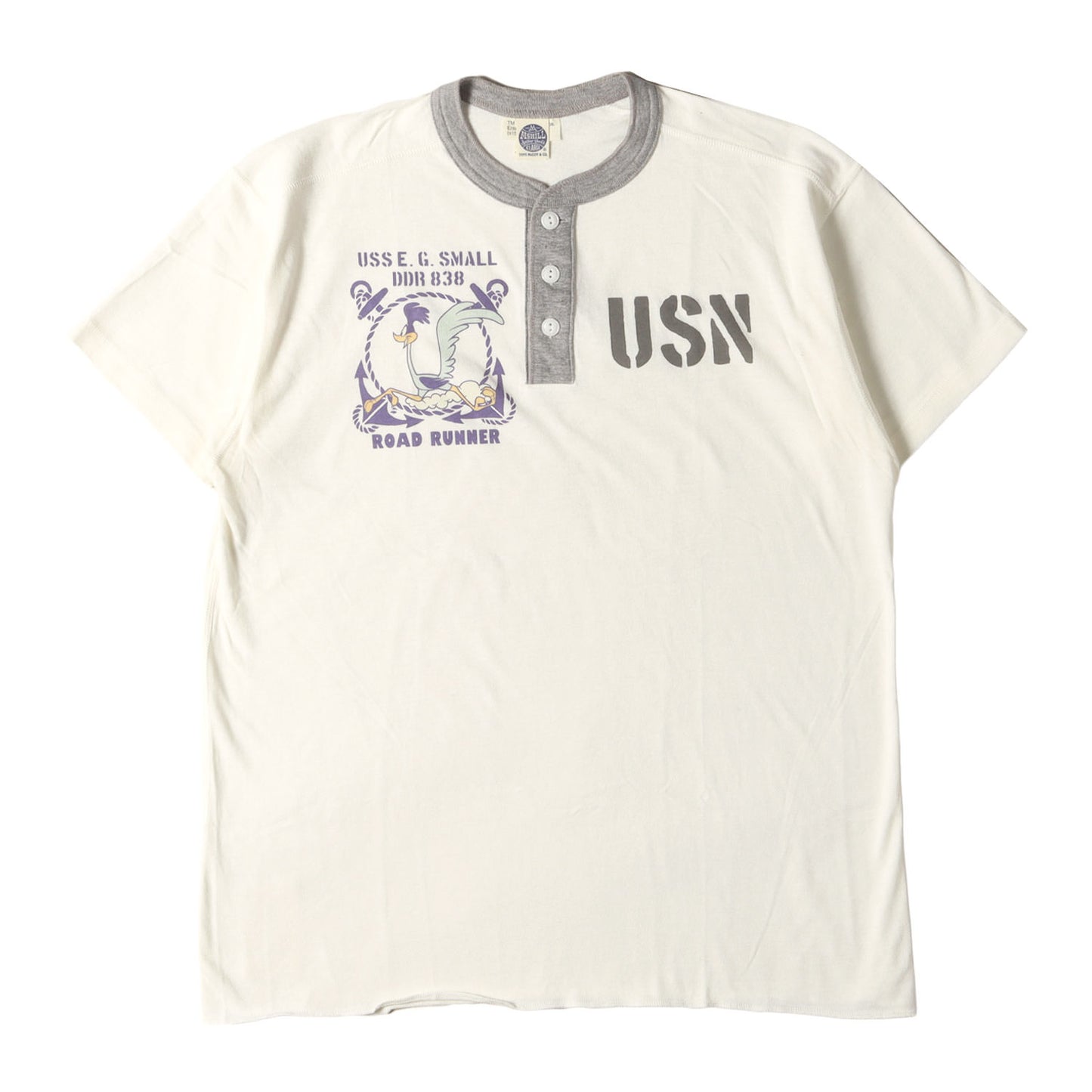 ×Looney Tunes USN ロードランナー ヘンリーネック Tシャツ