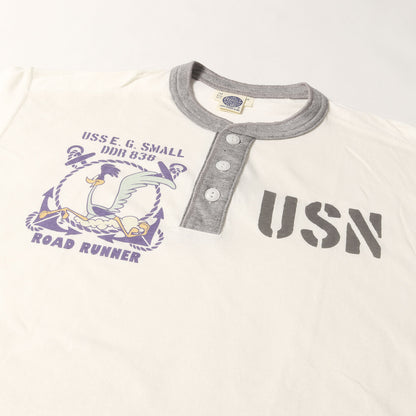 ×Looney Tunes USN ロードランナー ヘンリーネック Tシャツ