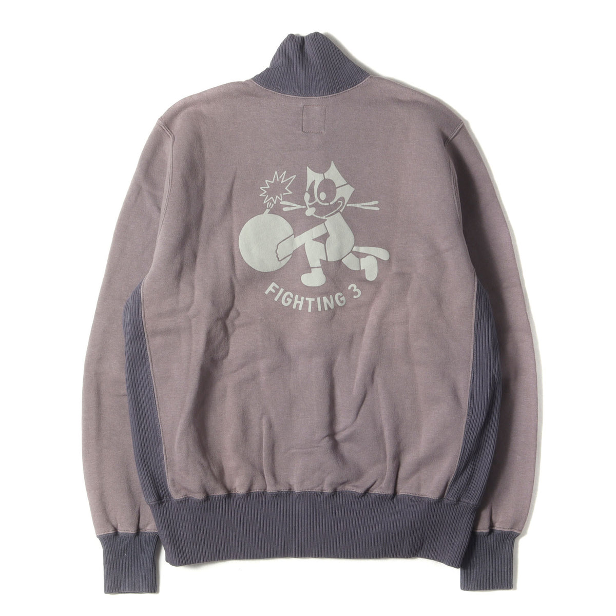 ×FELIX THE CAT U.S.NAVY フィリックス ミリタリー フルジップ スウェット(FULL ZIP SWEAT FELIX USN VF-3)