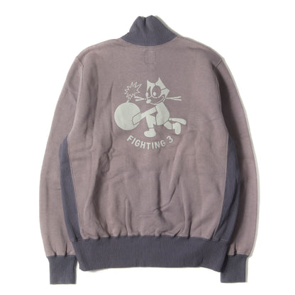 ×FELIX THE CAT U.S.NAVY フィリックス ミリタリー フルジップ スウェット(FULL ZIP SWEAT FELIX USN VF-3)