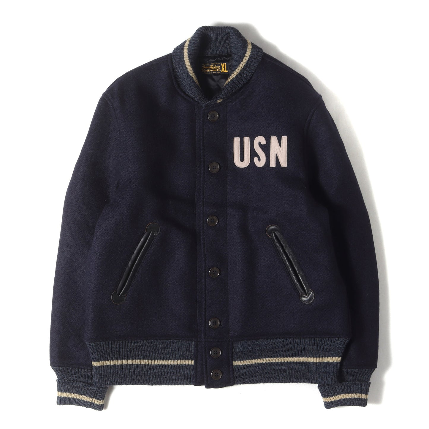 U.S.NAVY メルトンウール ウォームアップ スポーツジャケット (U.S.N. WARM UP JACKET)