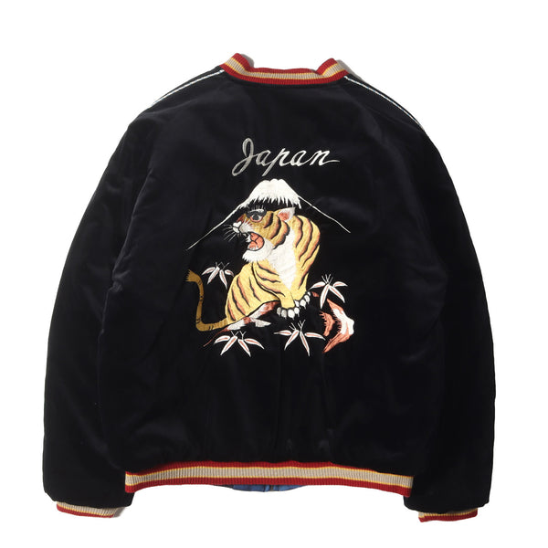 【美品】リバーシブル スカジャン　タカ/タイガー/New York地図 美品】リバーシブル スカジャン タカ/タイガー/New York地図