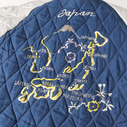 2013年モデル リバーシブル 別珍 スカジャン(虎×JAPAN MAPモデル)