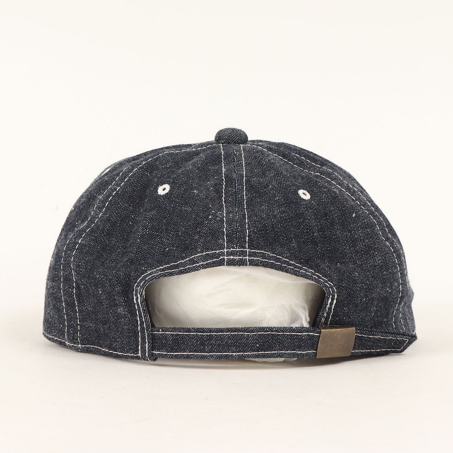 ネップデニム フラットショートバイザー ベースボールキャップ