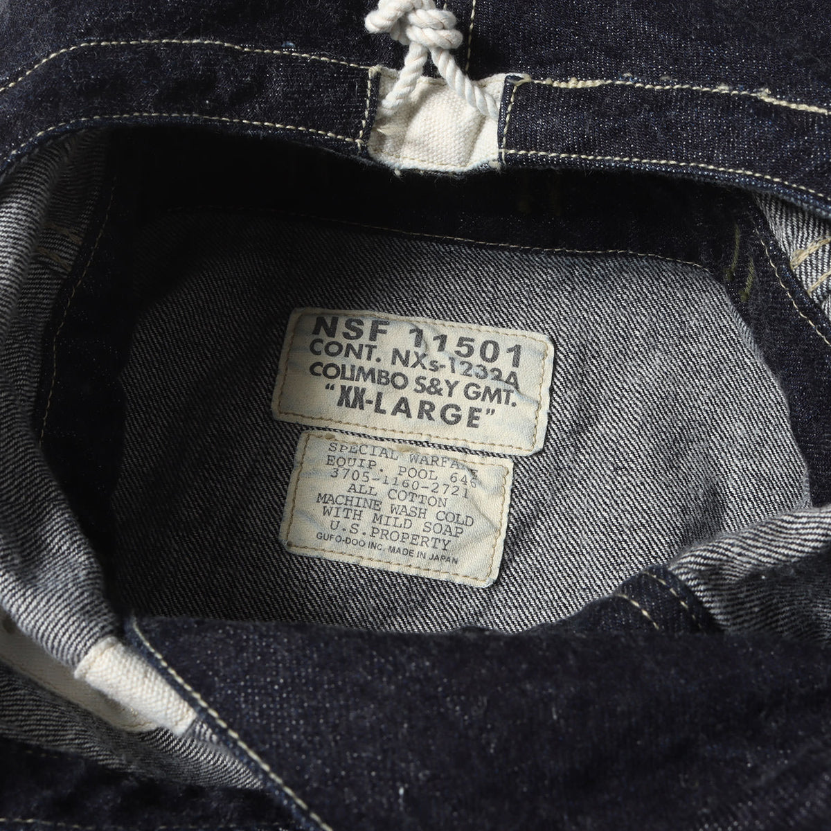 U.S.NAVY プルオーバー デニム フーディー ジャケット(Camden Shipbuilder's Hoody)