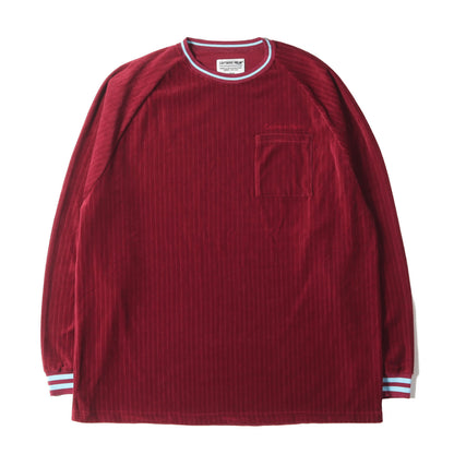 22AW ベロア ロングスリーブ ポケット Tシャツ(LINE-RIB VELOUR LS T)