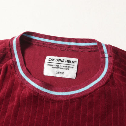 22AW ベロア ロングスリーブ ポケット Tシャツ(LINE-RIB VELOUR LS T)