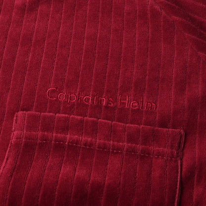 22AW ベロア ロングスリーブ ポケット Tシャツ(LINE-RIB VELOUR LS T)