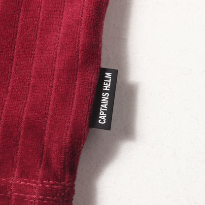 22AW ベロア ロングスリーブ ポケット Tシャツ(LINE-RIB VELOUR LS T)