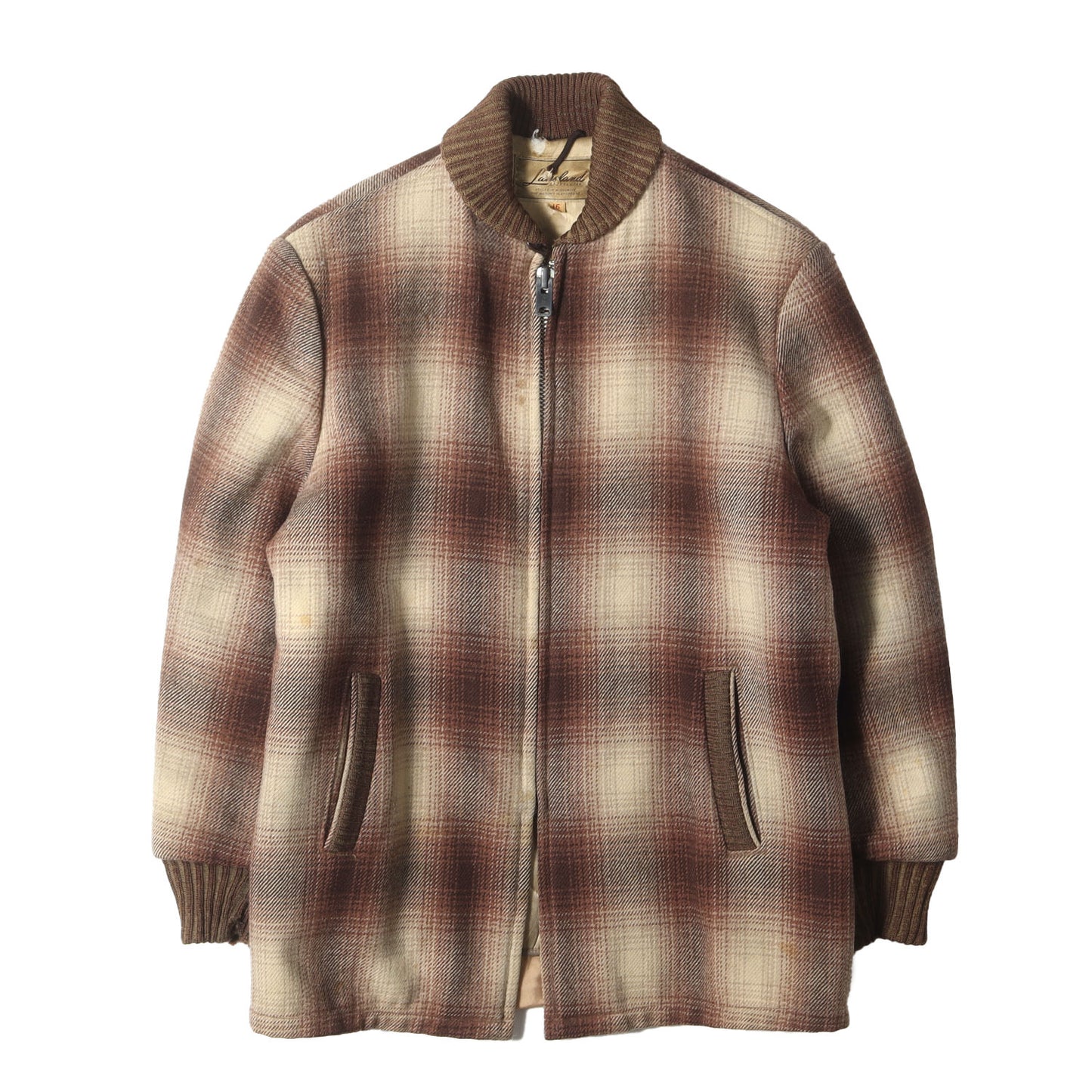 50s LakeLand オンブレチェック ウール ファラオジャケット