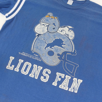 80s NFL デトロイト・ライオンズ スヌーピー フットボール Tシャツ