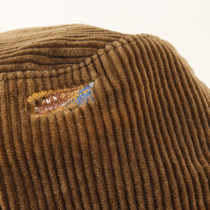 00s ルアー柄刺繍 太畝コーデュロイ ハット