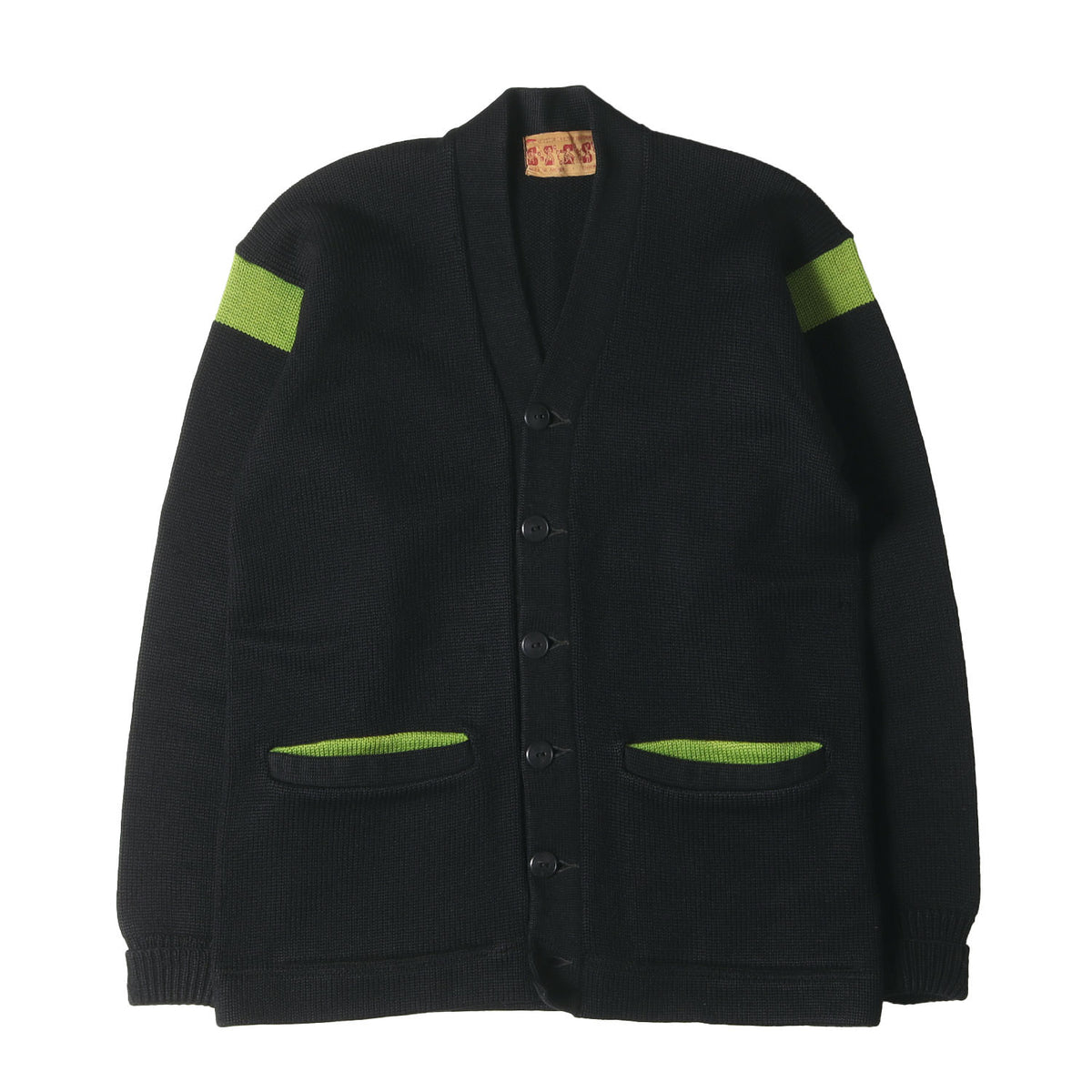50～60s Sam Stant Sport Store 2トーンカラー ウールニット カーディガン
