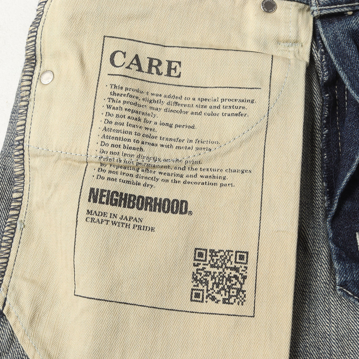 22AW ウォッシュド ディープ ナロー デニムパンツ(WASHED. DP NARROW 14OZ-PT)