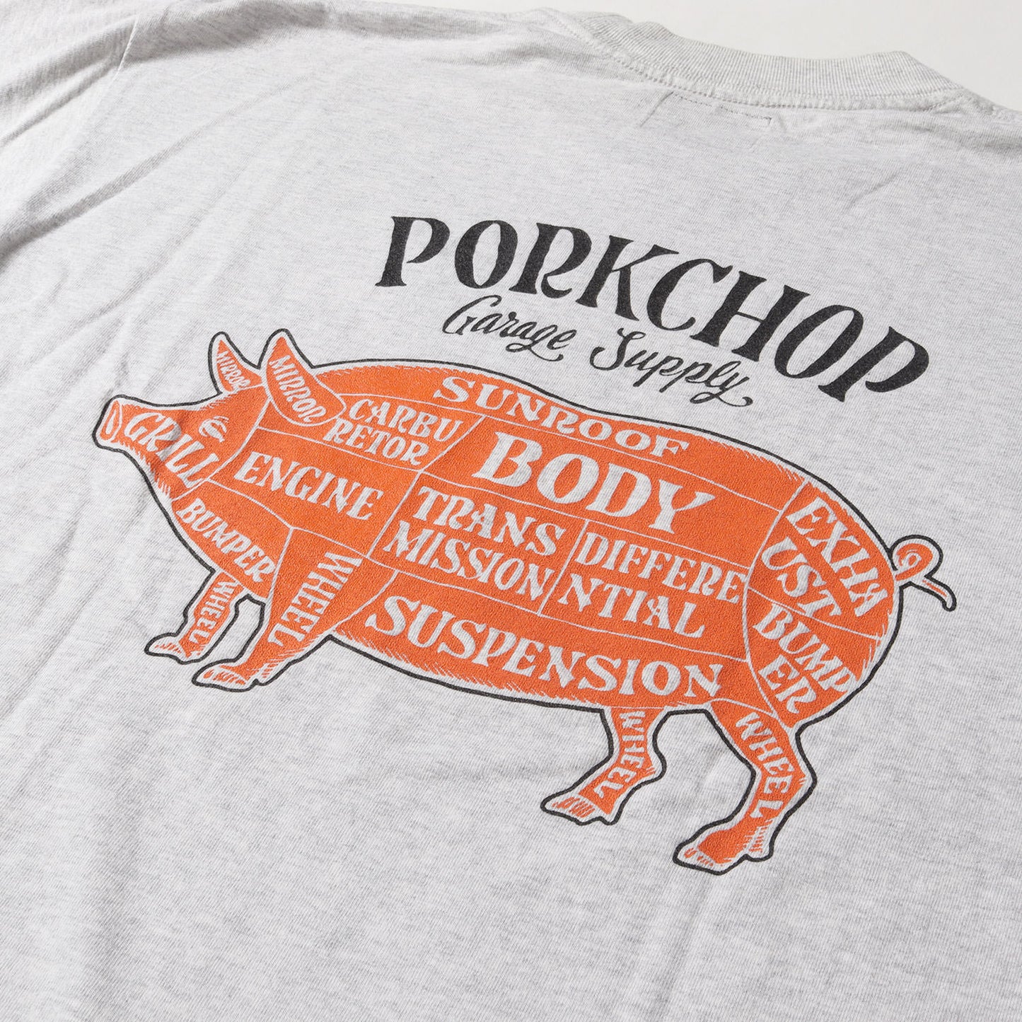 ポークプリント クルーネック Tシャツ