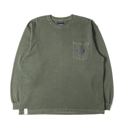 20SS ピグメントダイ加工 ロングリーブ ポケットTシャツ(HORIZON PIGMENT DYS LS)