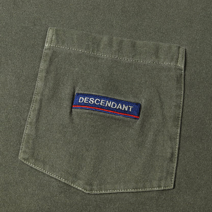 20SS ピグメントダイ加工 ロングリーブ ポケットTシャツ(HORIZON PIGMENT DYS LS)