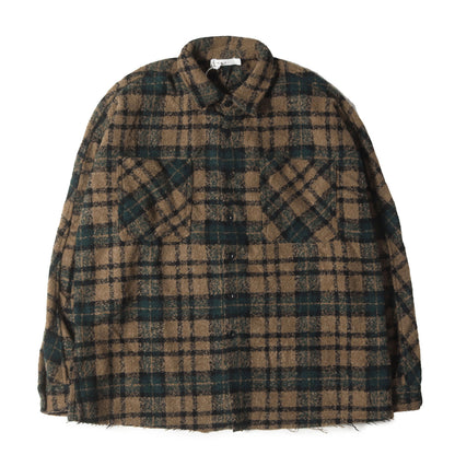 オーバーサイズ チェック ヘビー フランネルシャツ(Loose Woven Flannel Shirt)