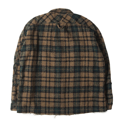 オーバーサイズ チェック ヘビー フランネルシャツ(Loose Woven Flannel Shirt)