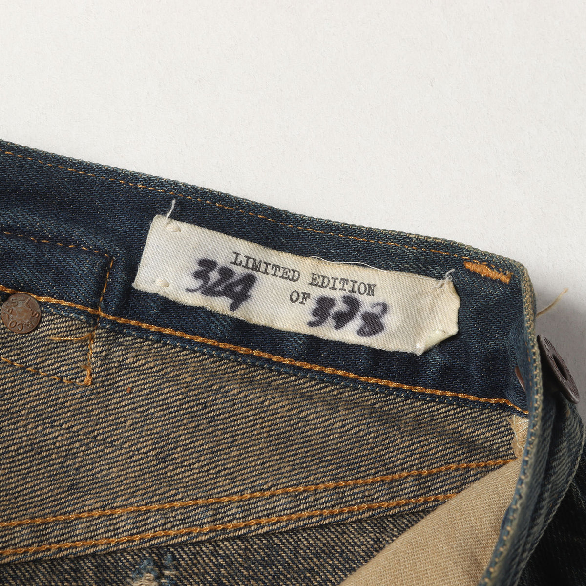 00s 338本限定 1920年代復刻 201 No.2 ダメージリペア加工 デニム