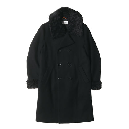 20AW 襟ボア ダブルブレスト メルトンウール コート