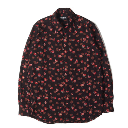 22SS フラワー柄 ポリエステルちりめん シャツ(FLOWER SHIRT)