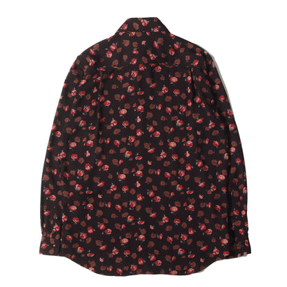 22SS フラワー柄 ポリエステルちりめん シャツ(FLOWER SHIRT)