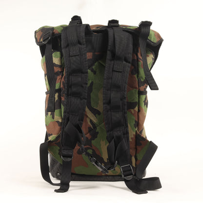 キルティングレザー コンビ カモフラージュ バックパック