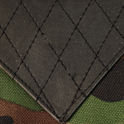 キルティングレザー コンビ カモフラージュ バックパック