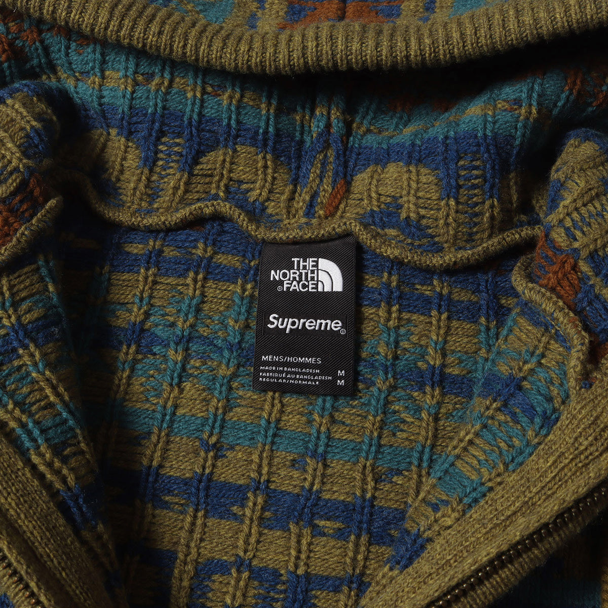 22AW ×THE NORTH FACE ノルディック柄 ジップ ウールニット セーター(Zip Up Hooded Sweater)
