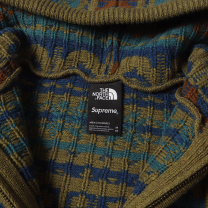 22AW ×THE NORTH FACE ノルディック柄 ジップ ウールニット セーター(Zip Up Hooded Sweater)