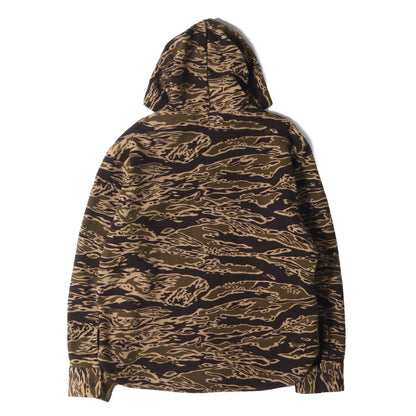 フード付き タイガーカモ ウールシャツ(T-WOOL BAMBOO PARKA SHT)