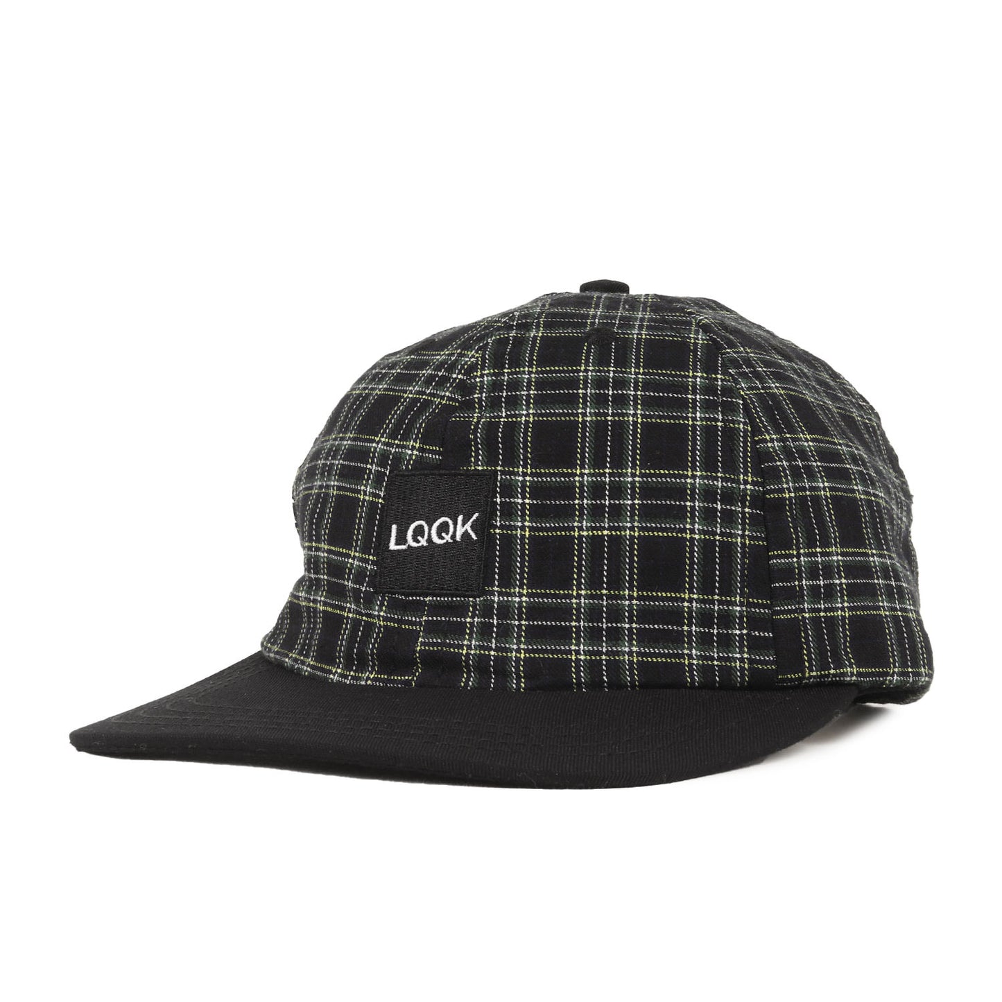 チェック 6パネルキャップ(Plaid LQQK Logo Cap)
