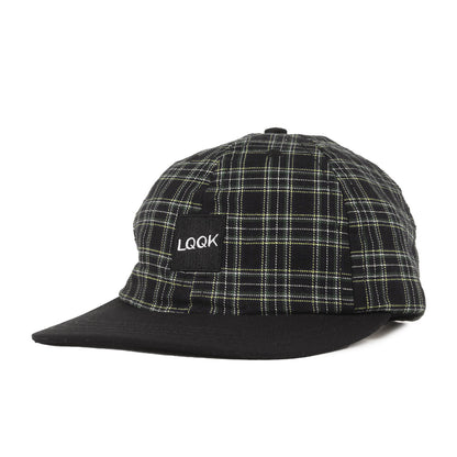 チェック 6パネルキャップ(Plaid LQQK Logo Cap)