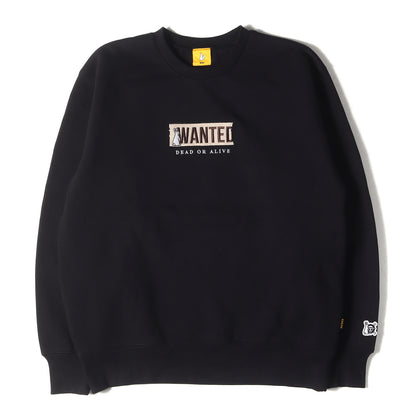 24SS ×ONE PIECE WANTED BOXロゴ クルーネックスウェット(WANTED Embroidery)