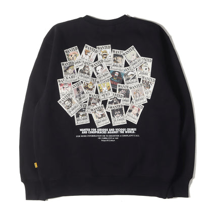 24SS ×ONE PIECE WANTED BOXロゴ クルーネックスウェット(WANTED Embroidery)