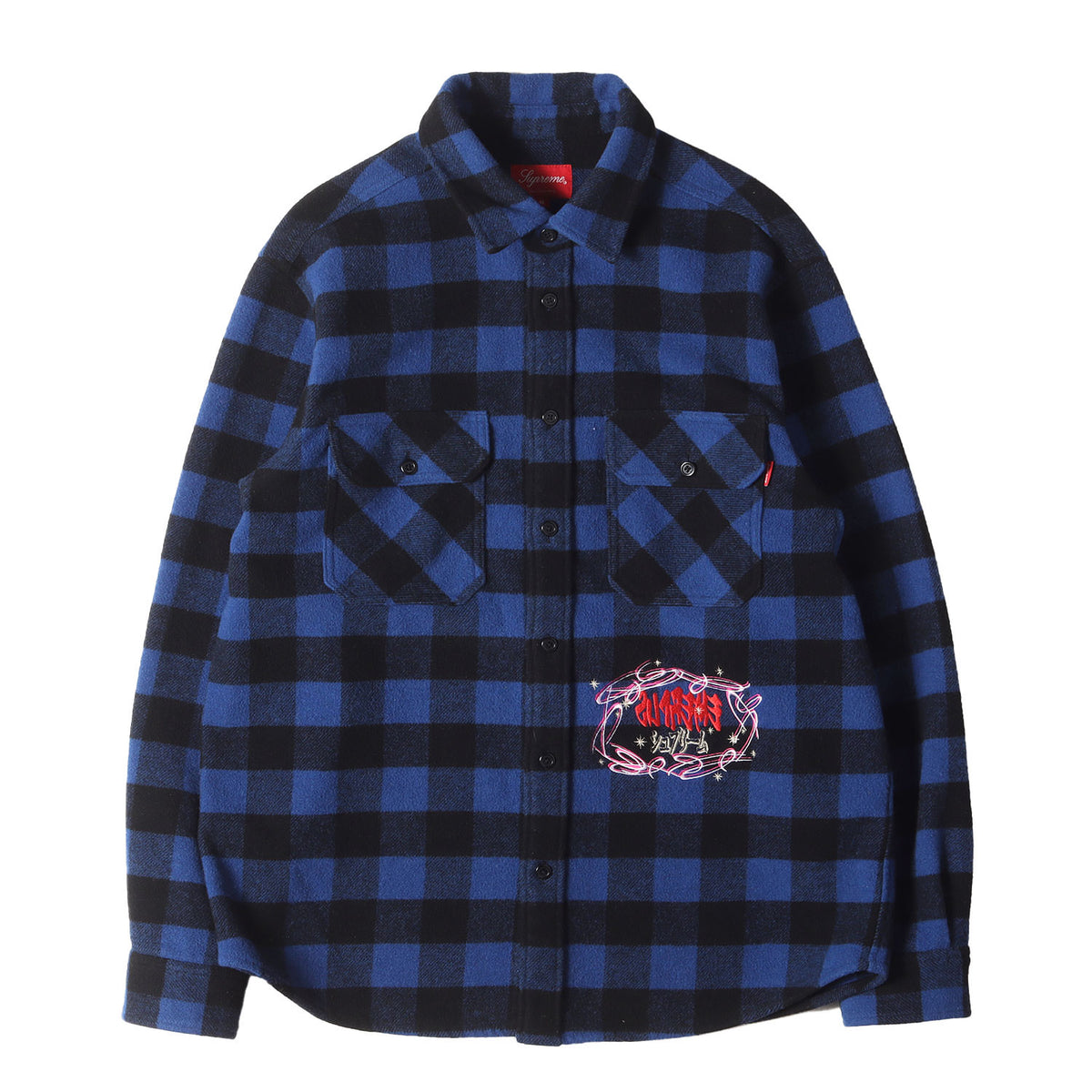 ロゴ刺繍 バッファローチェック ウールシャツ(1-800 Buffalo Plaid Shirt)