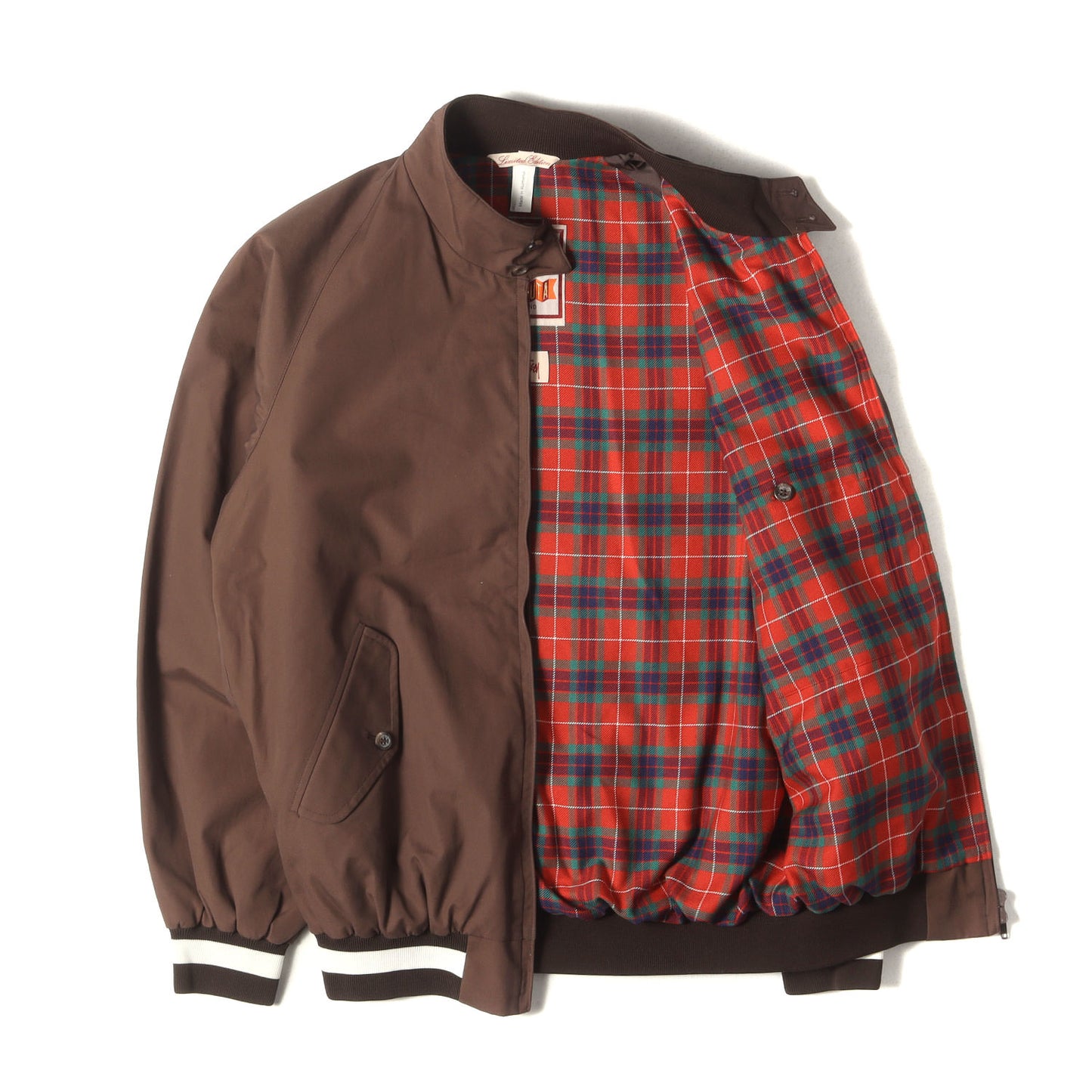 ×BARACUTA G9 裏地チェック ハリントンジャケット