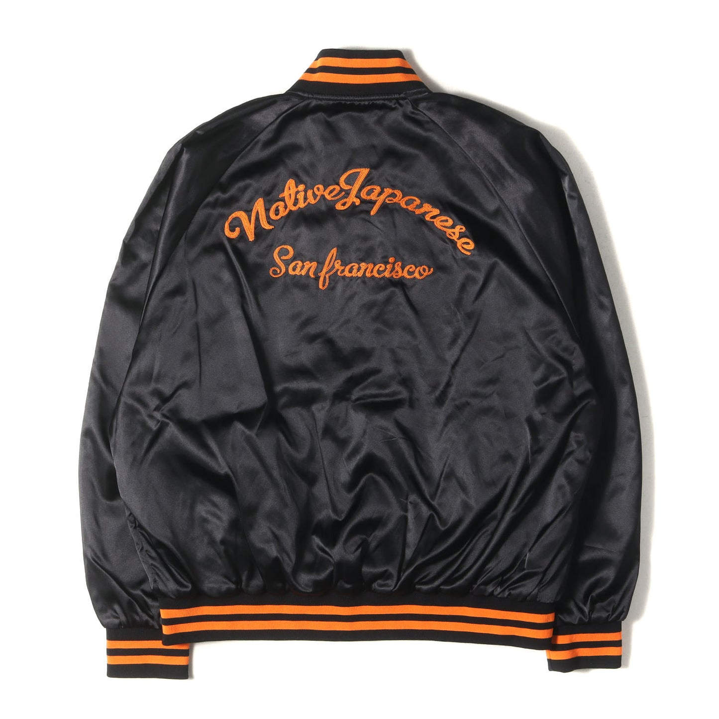 ×MISSION DISTRICT チェーン刺繍ロゴ サテン スタジャン