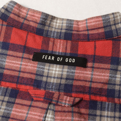 オーバーサイズ バンドカラー プルオーバー チェックネルシャツ(SIXTH COLLECTION)