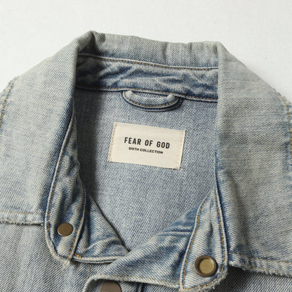 ヴィンテージ加工 オーバーサイズ デニム シャツジャケット(SIXTH COLLECTION)