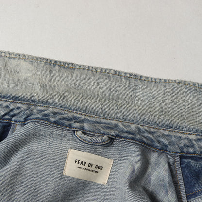 ヴィンテージ加工 オーバーサイズ デニム シャツジャケット(SIXTH COLLECTION)