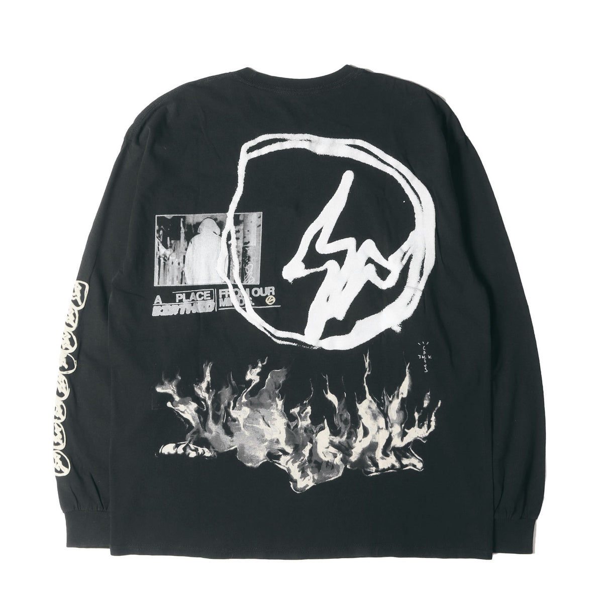 21SS ×fragment design グラフィック オーバーサイズ ロングスリーブ Tシャツ